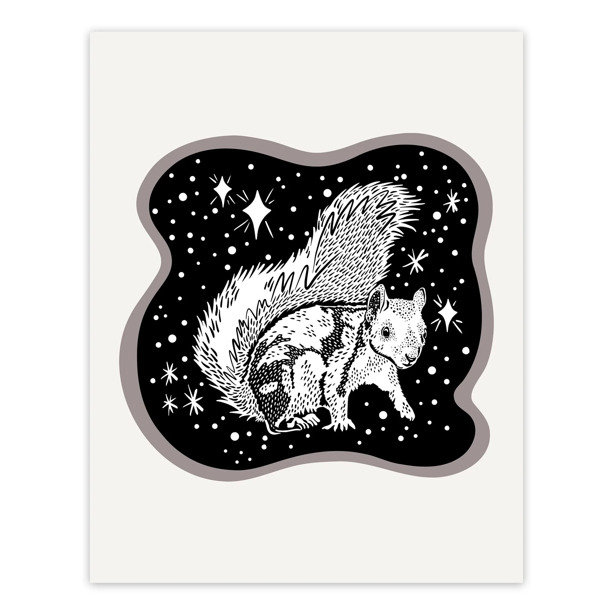 宇宙白松鼠絹印