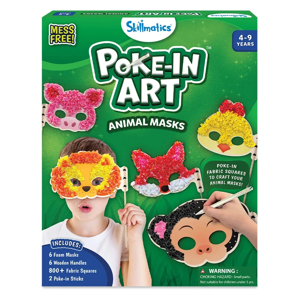 Poke-in Art Animal Masks: Mess-Free Fun for Ages 4-9