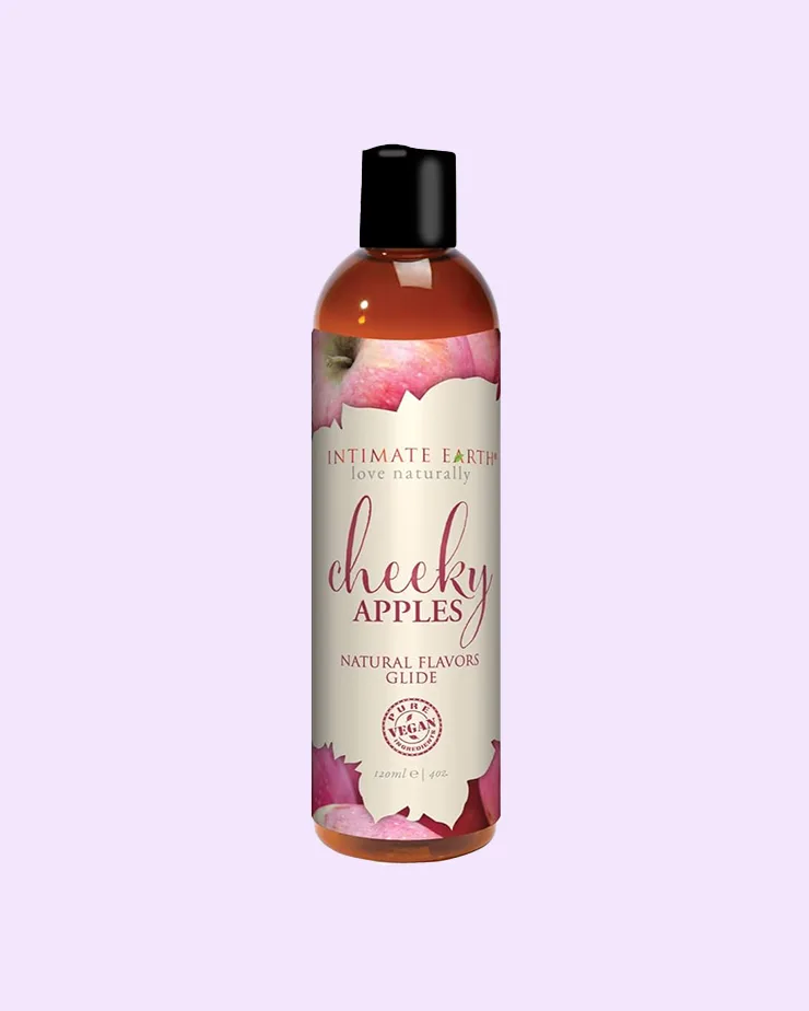 Intimate Earth Water-Based Lube - 4oz - Cheeky Apples Flavored