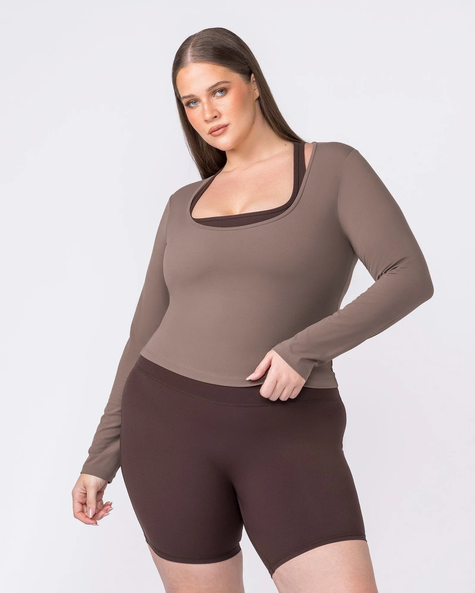 Base Long Sleeve Top - Taupe