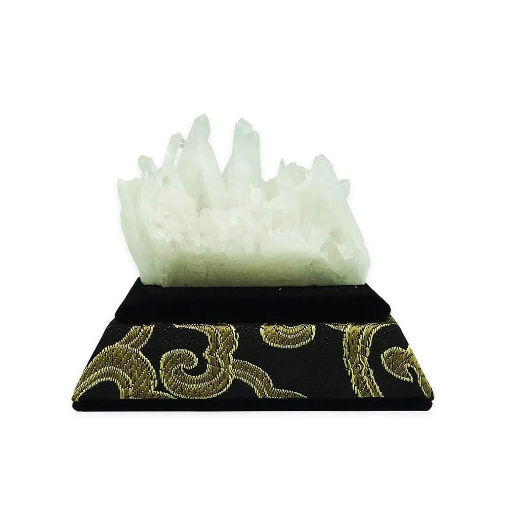 Clear Quartz Cluster w/ Wood Base | FENG SHUI BESTBUY