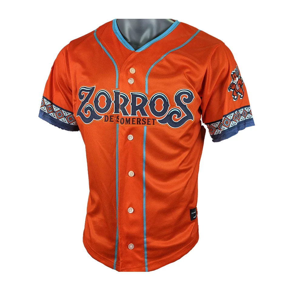 Somerset Patriots Officieel Jeugd Replica On-field Zorros de Somerset Copa de la Diversion Jersey
