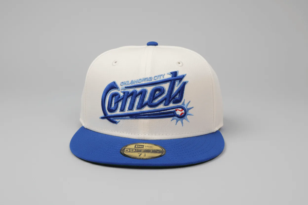 OKC Comets Tan Script 59/50 Fitted Cap