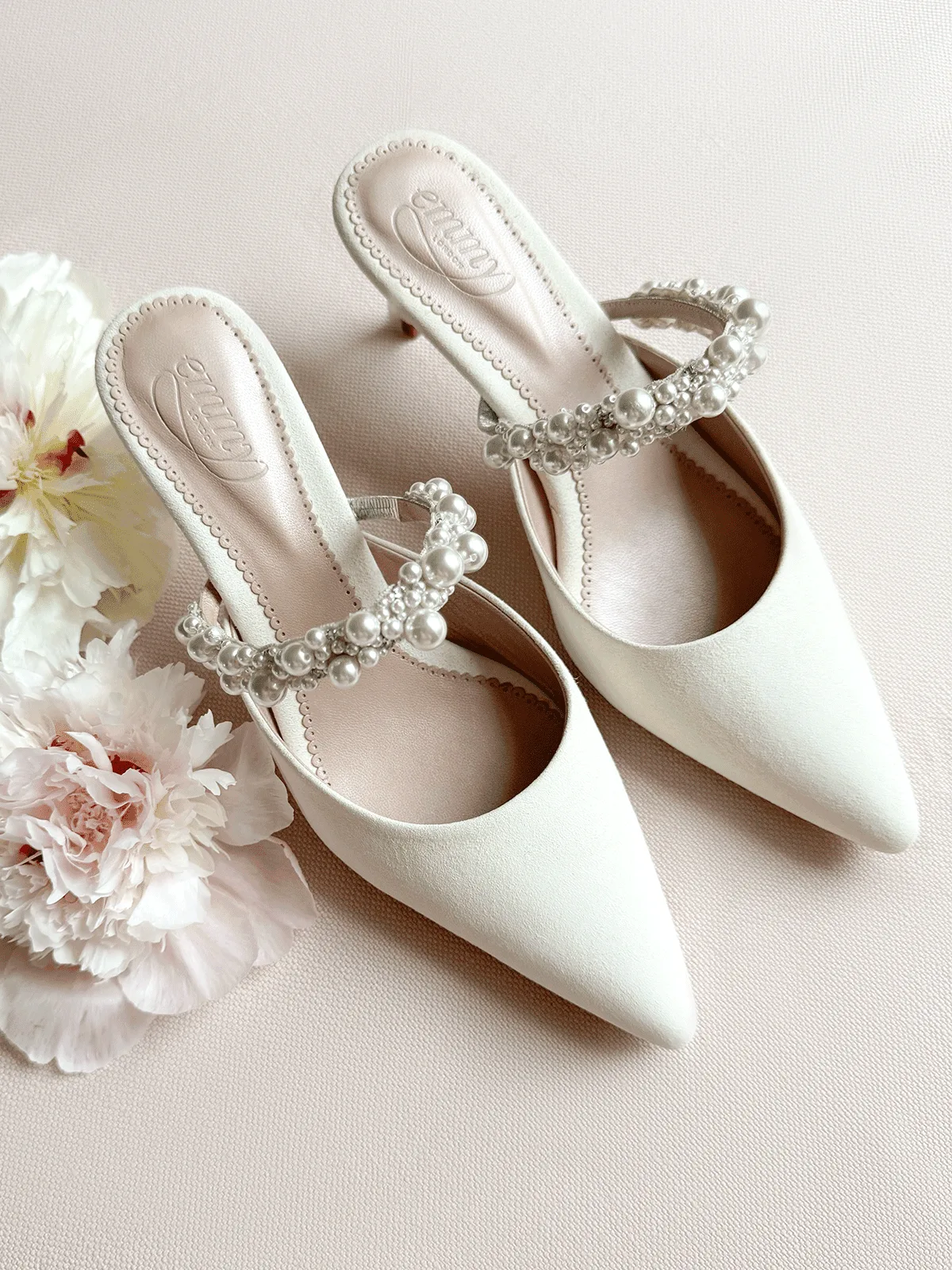 Honor Pearl Ivory Suede Bridal