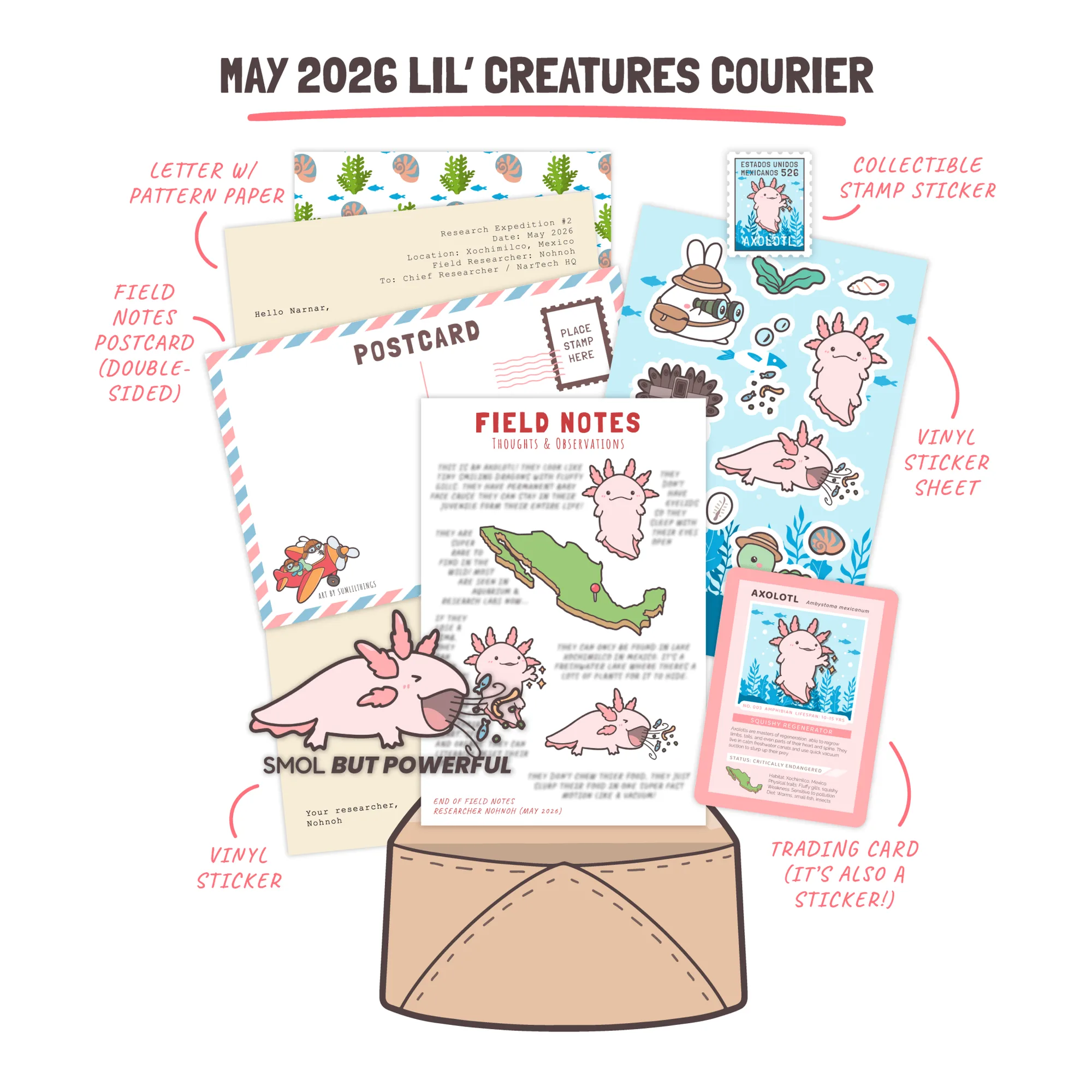 Mail Club Archive: May 2026 (Axolotl)