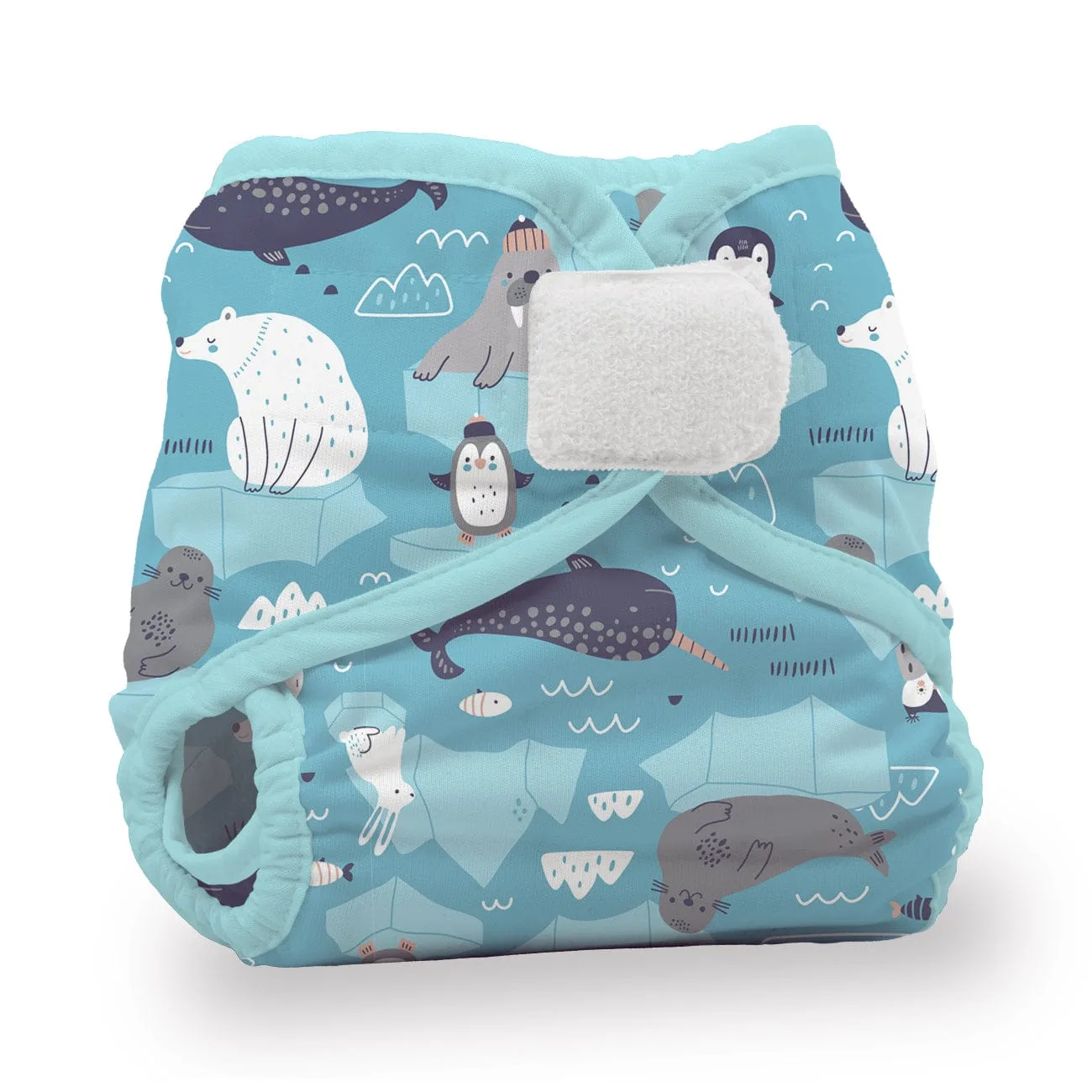 Outlet Diaper Cover - Hook & Loop - Ice Flow - Sz Newborn 4-10 lbs (LAST CALL)