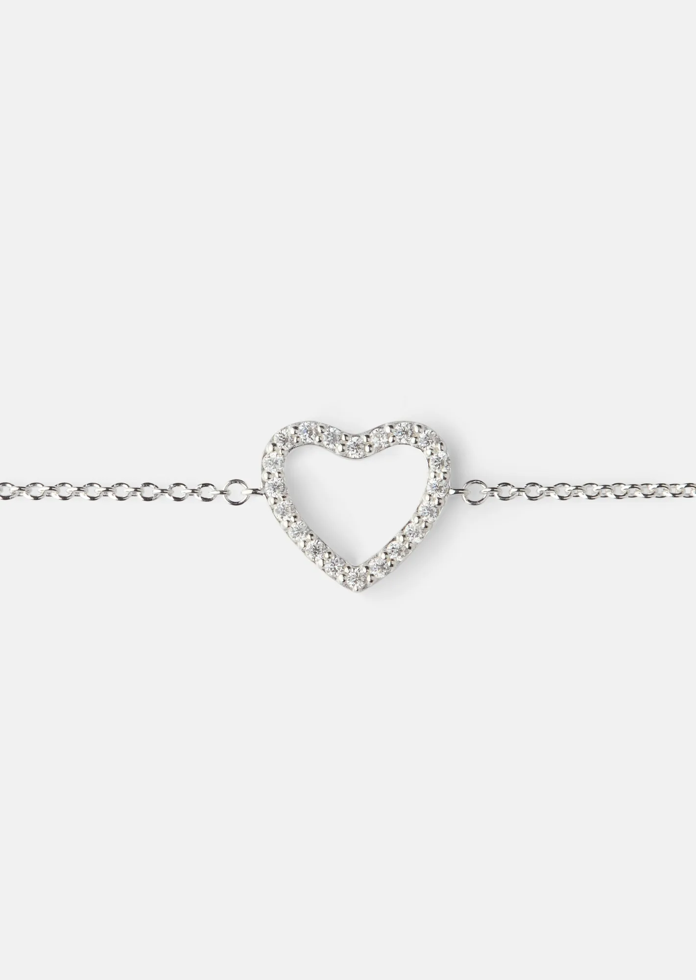Pavé Symbol - Heart Bracelet - Sterling Silver
