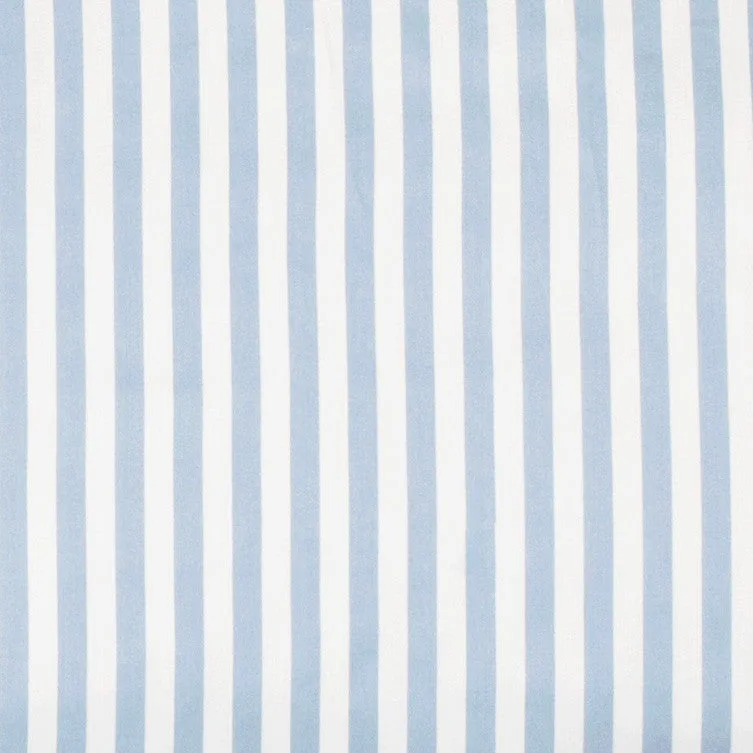 French Blue Striped Fitted Sheet