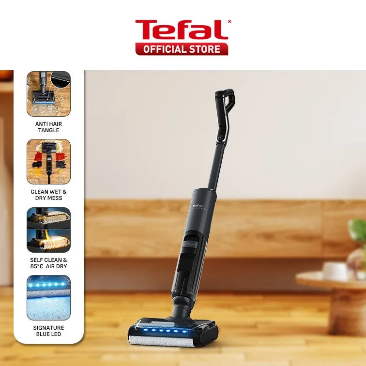 (UPGRADED)Tefal X-Clean 7 PRO Wet & Dry Handstick GF5856-Powerful 250W,2-in-1 Vacuum & Wash,Self clean + Fast dry