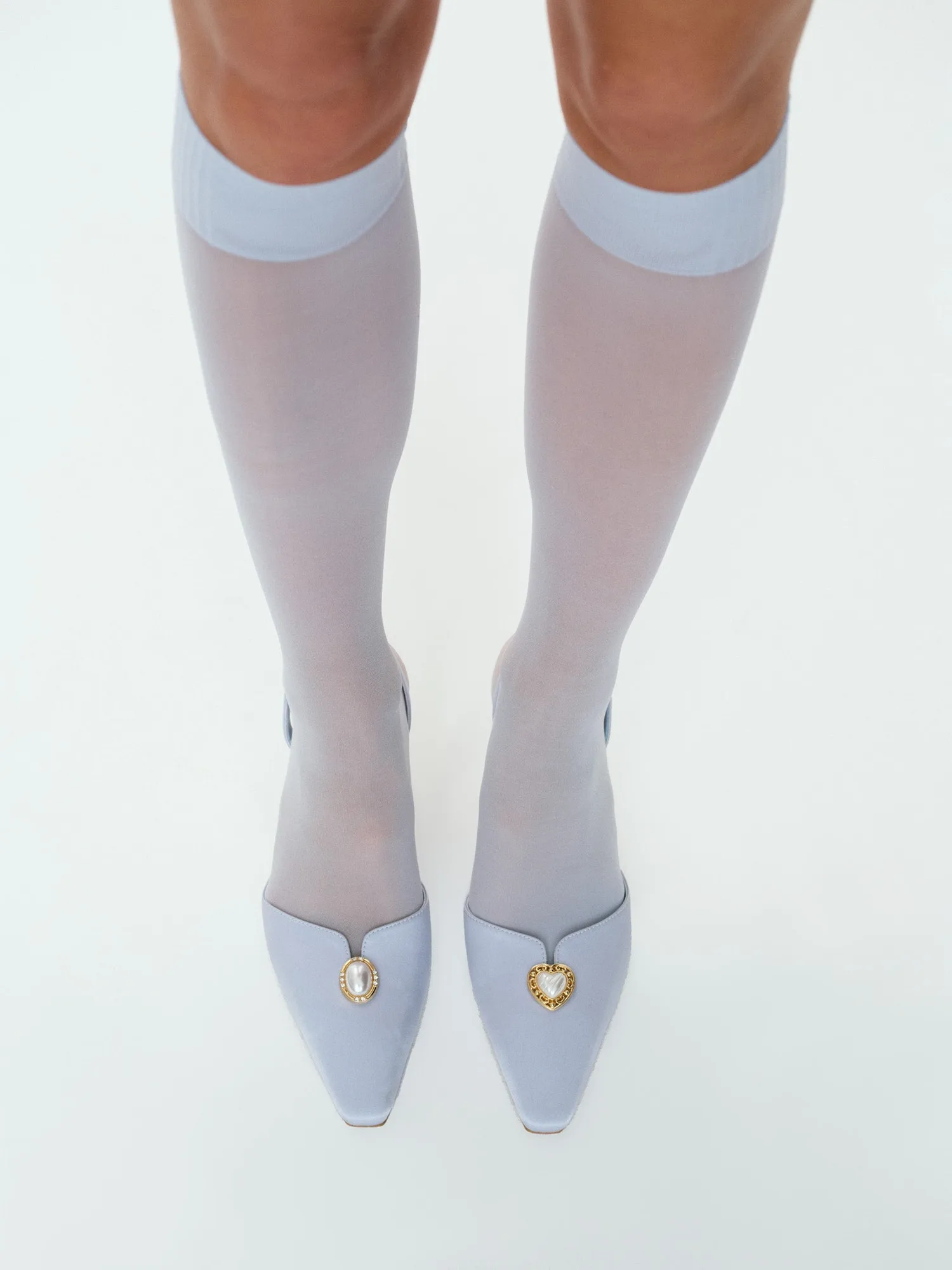Carol Vintage Button Mule — Blue