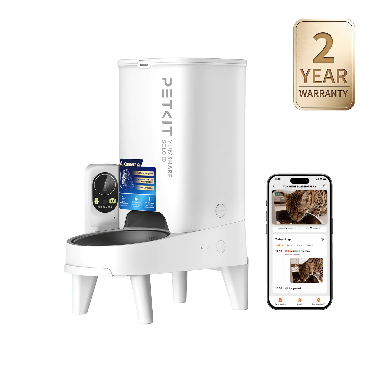 YumShare Solo 2 Automatikfütterer mit Kamera