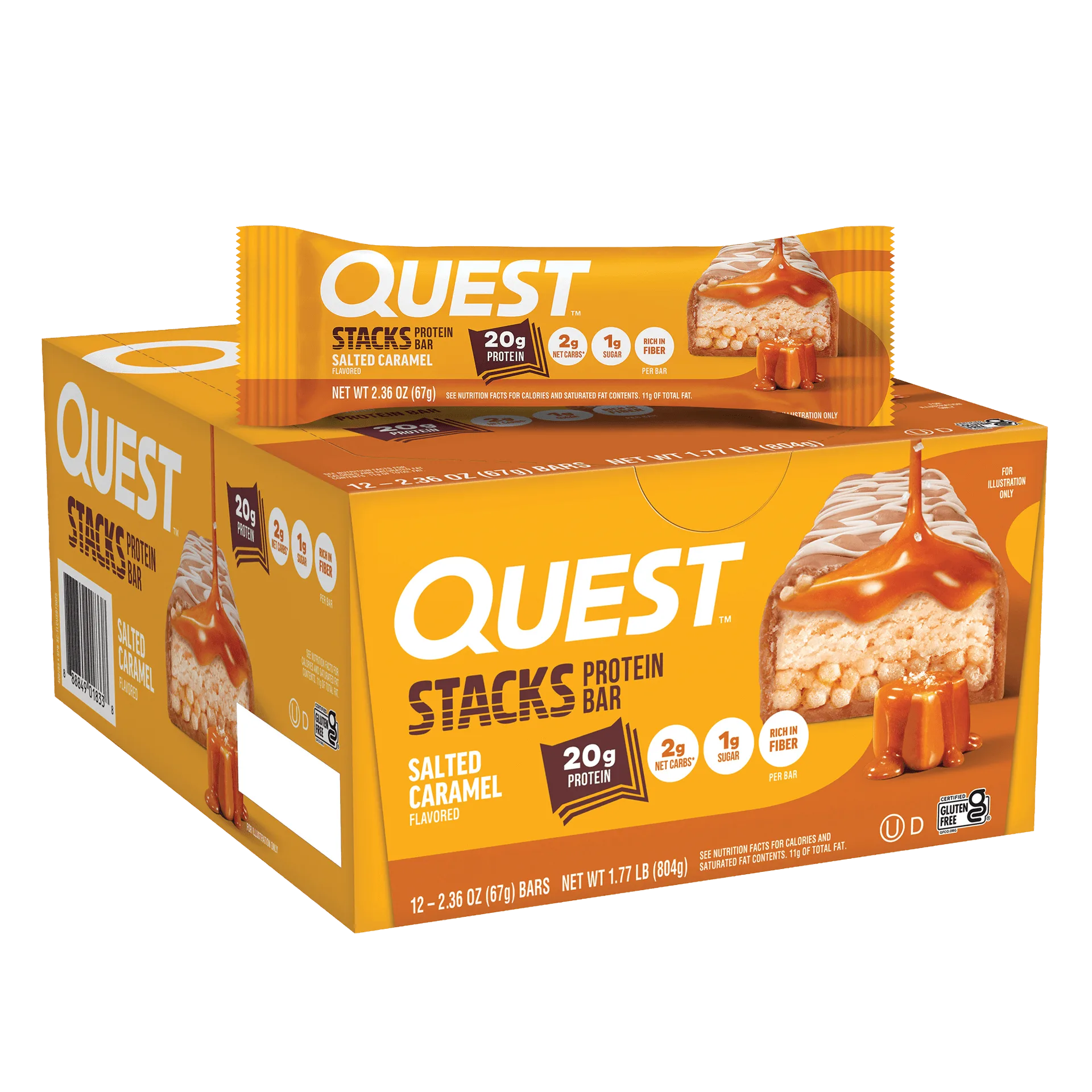 Salted Caramel Stacks Bars