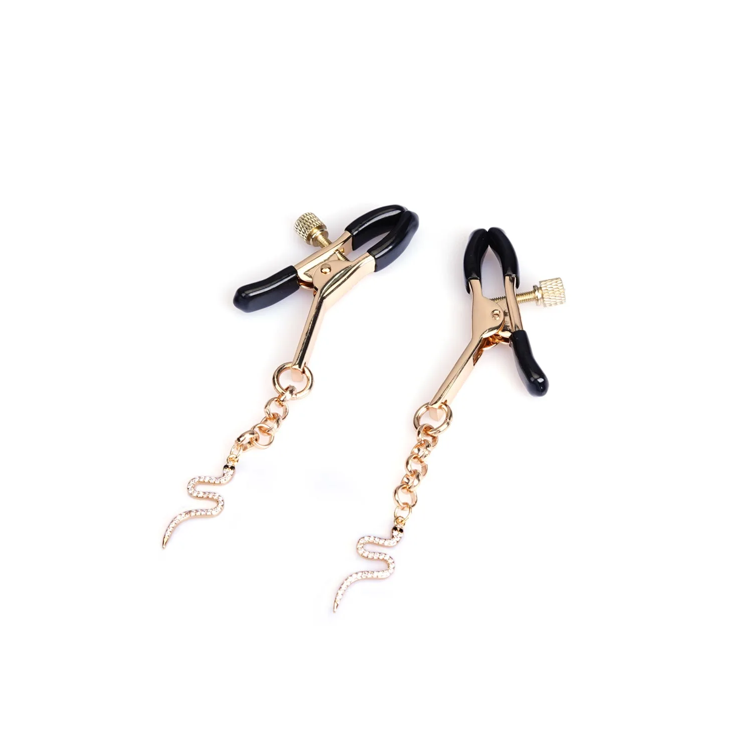 Zinc Luxe Nipple Clamps - Glittering Serpent