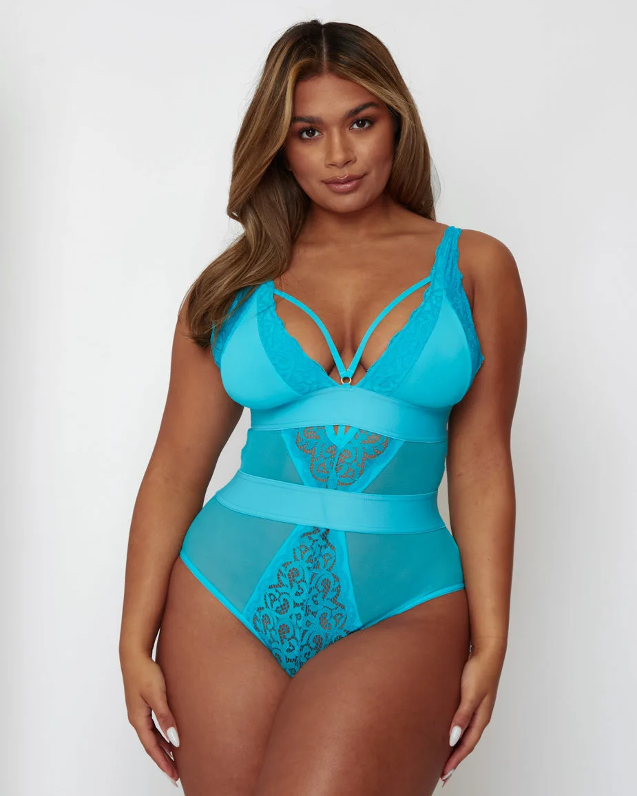 Alicia Bodysuit : Bluebird Blue