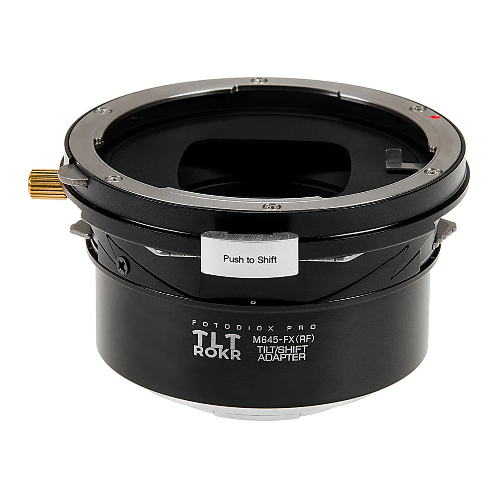 Tilt-shift-adapter voor Mamiya 645-lenzen op Fujifilm X