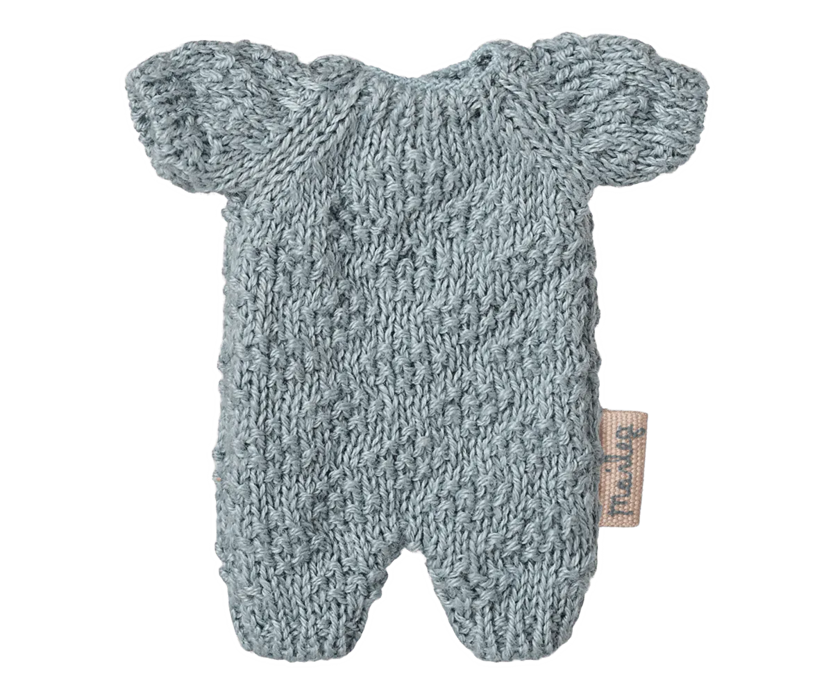 Knitted suit, Micro - Blue
