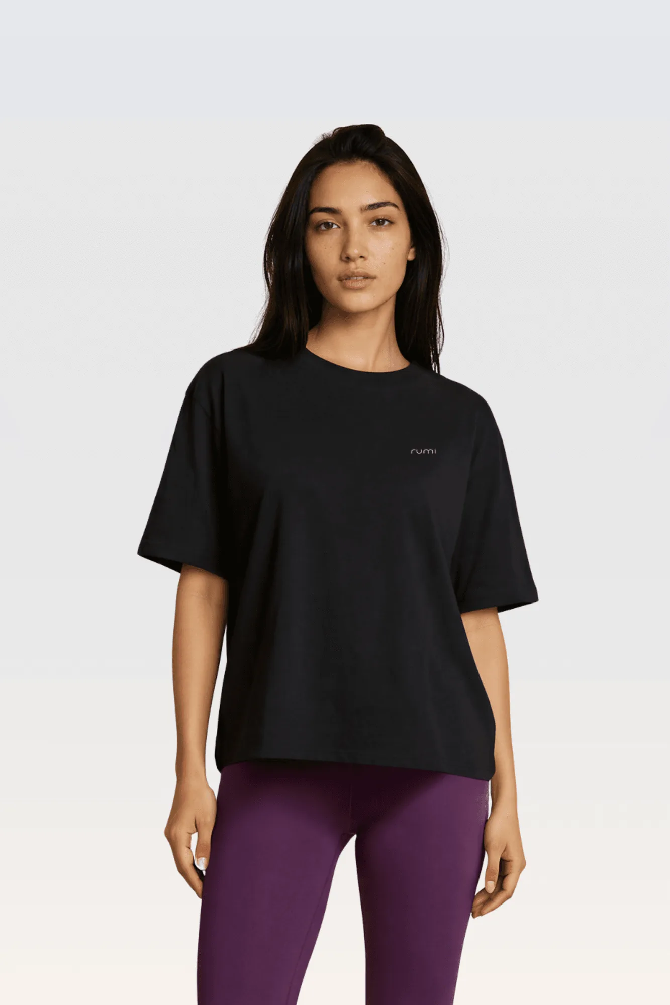 W Moon Tee Short Oversize - Schwarz