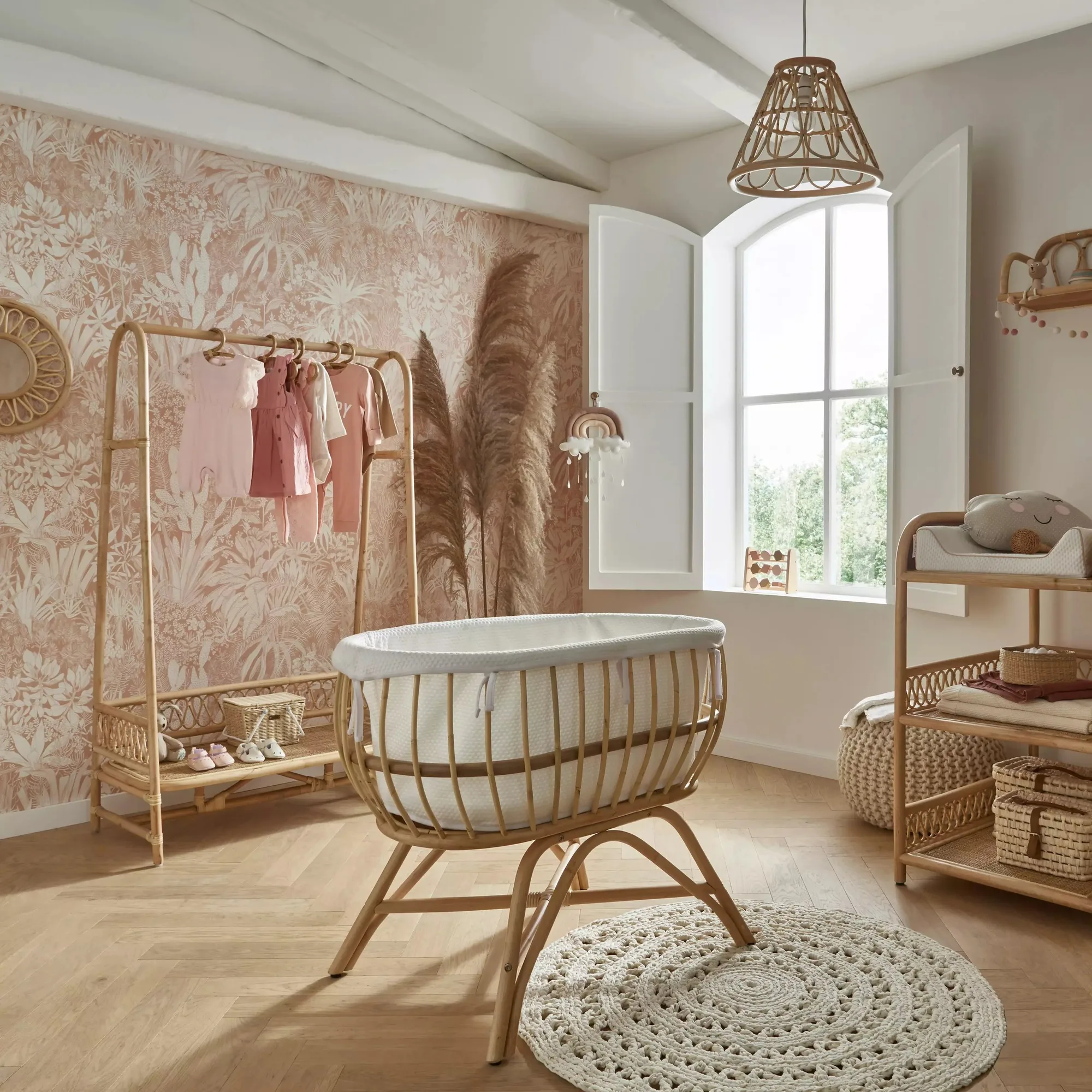 Ensemble de mobilier de nursery Aria 3 pièces - Rotin