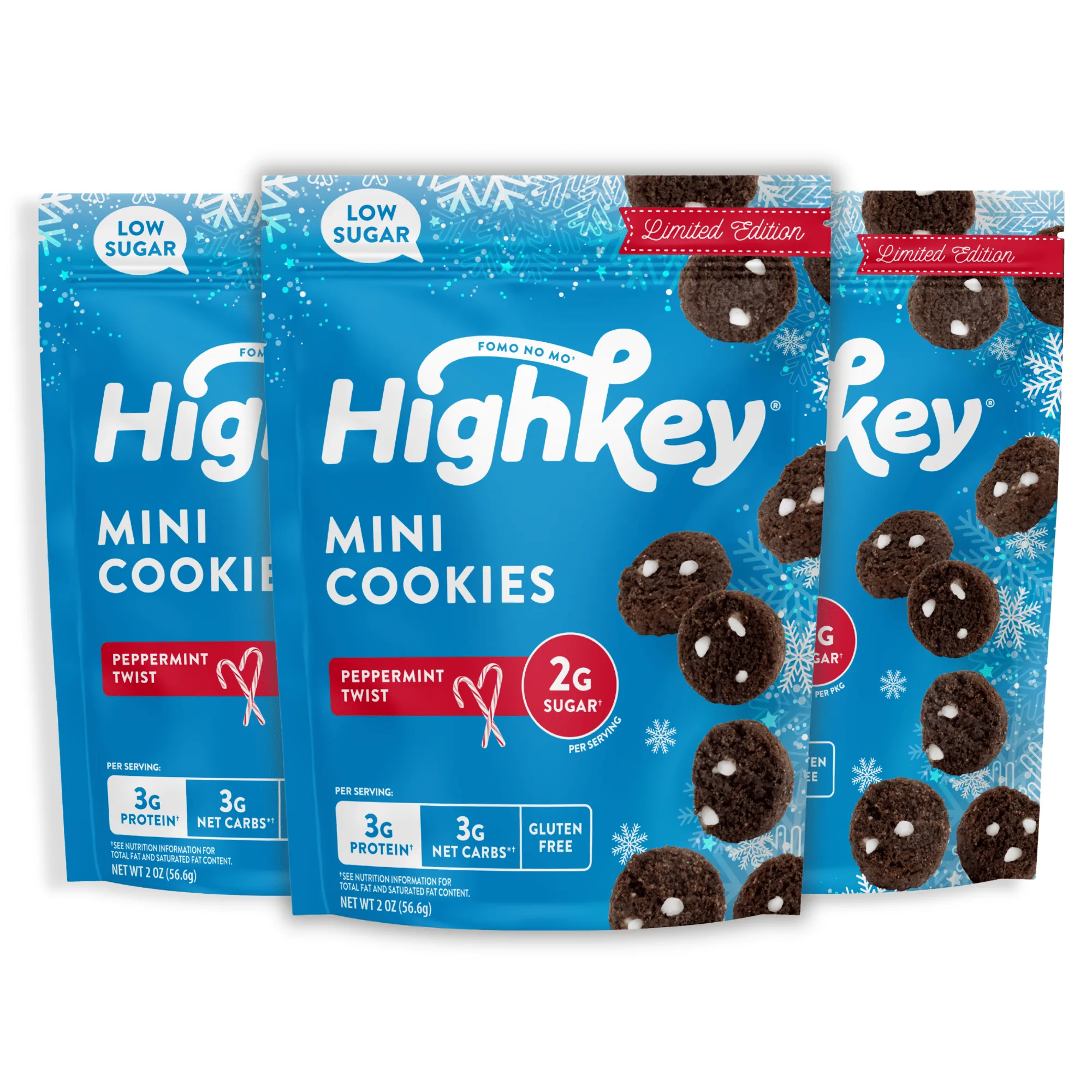 Mini Cookies: Peppermint Twist (3 Pack - 2 oz bags)