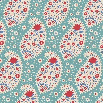 Tilda Jubilee – Teardrop Teal 1/2 Yard