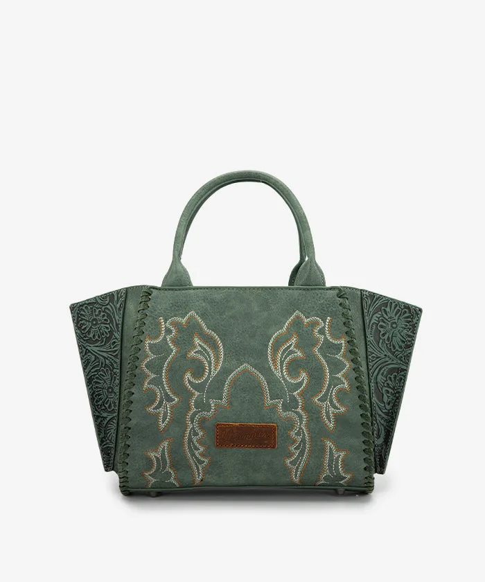 Wrangler Embroidered Boot Scroll Tote Bag
