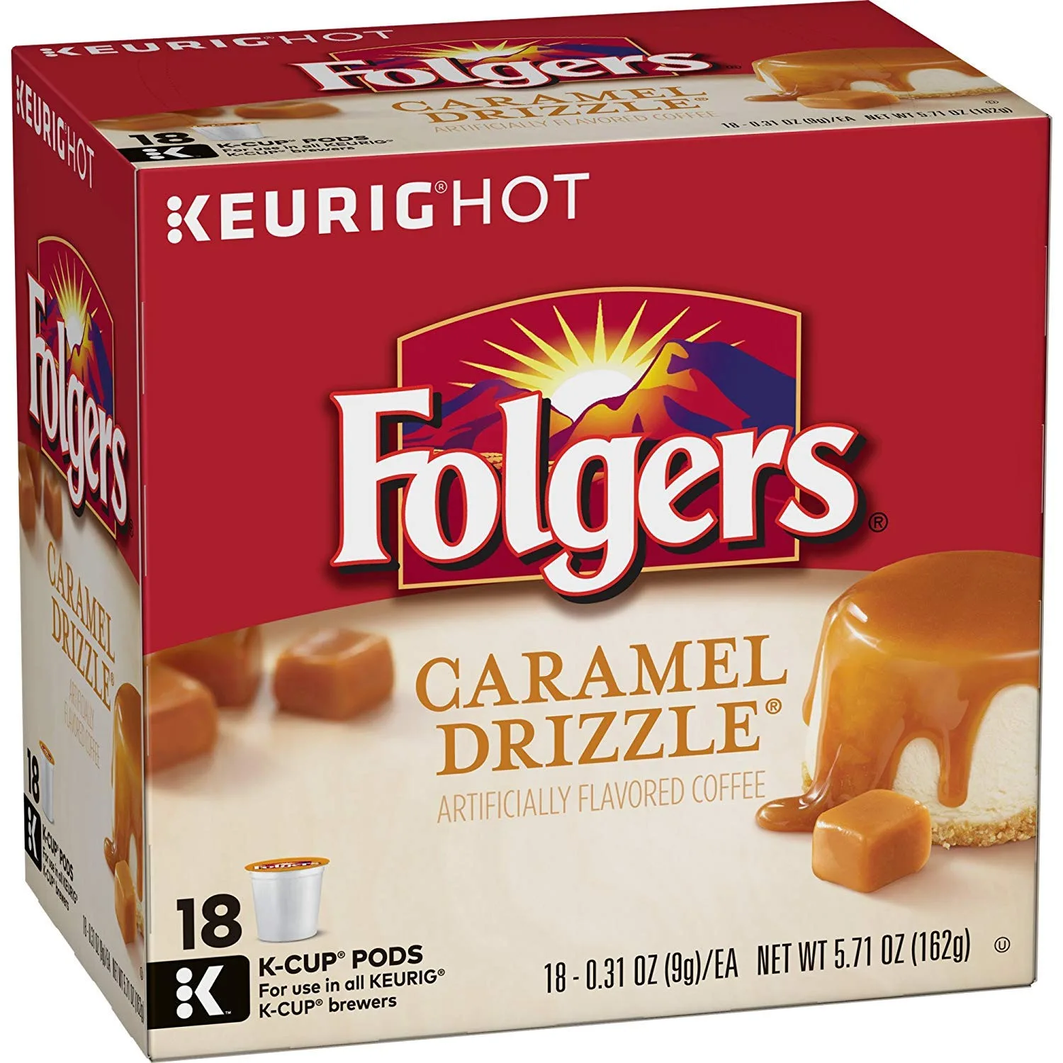 So brühen Sie Folgers Caramel Drizzle K-Cups über Eis