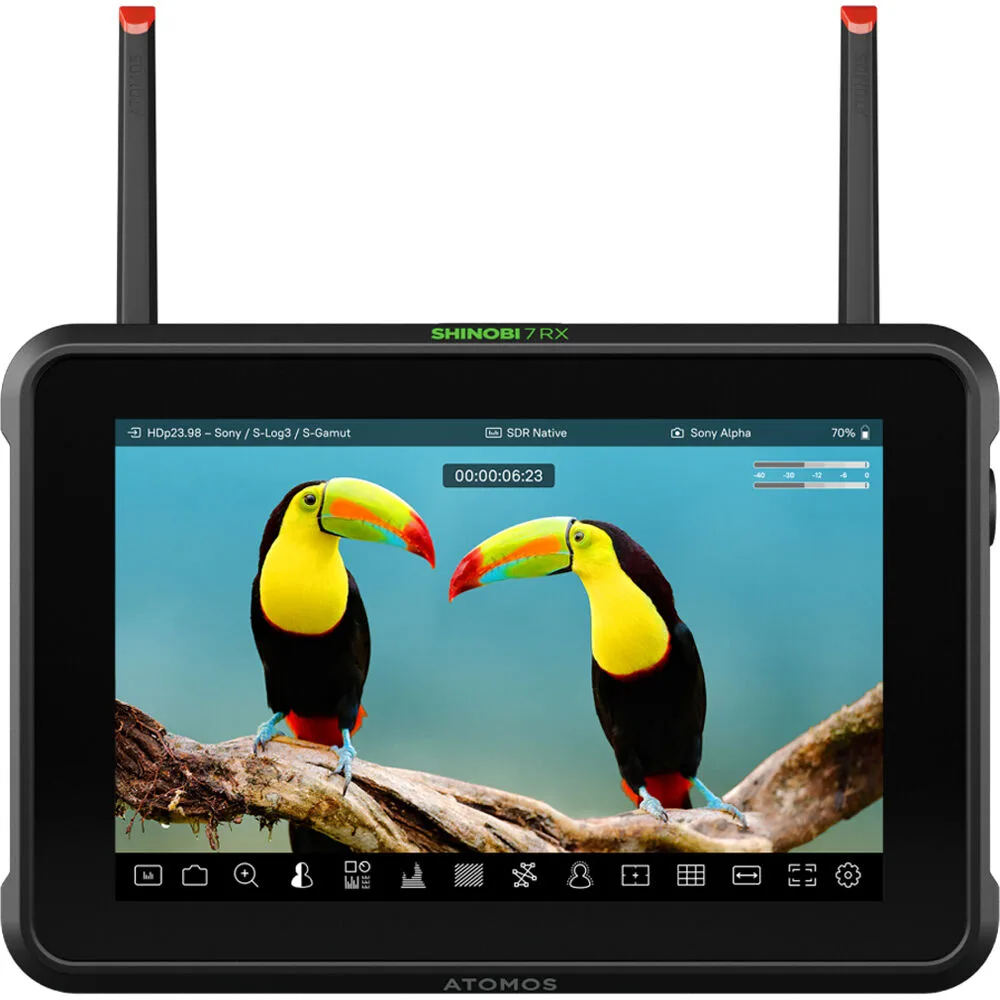 Atomos Shinobi 7 RX HDMI/SDI HDR On-Camera Monitor/Wireless-Empfänger