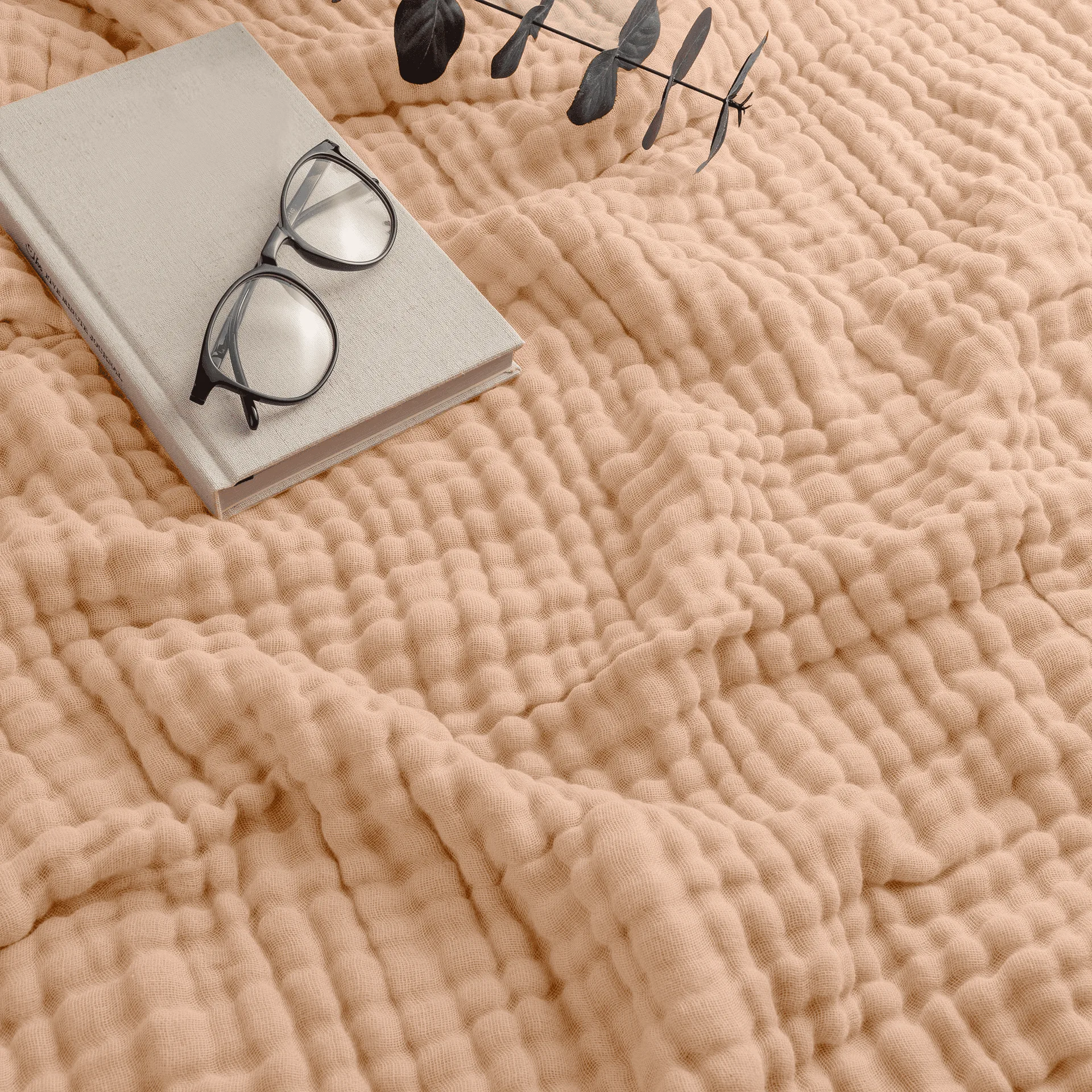 Adult Muslin Blanket in Cream
