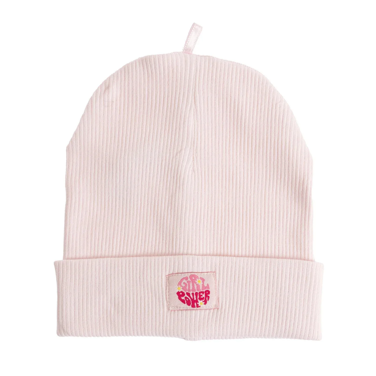Little Plane Girl Power Slogan Ribbed Knit Baby Beanie (12 Months to 1-4 Years)