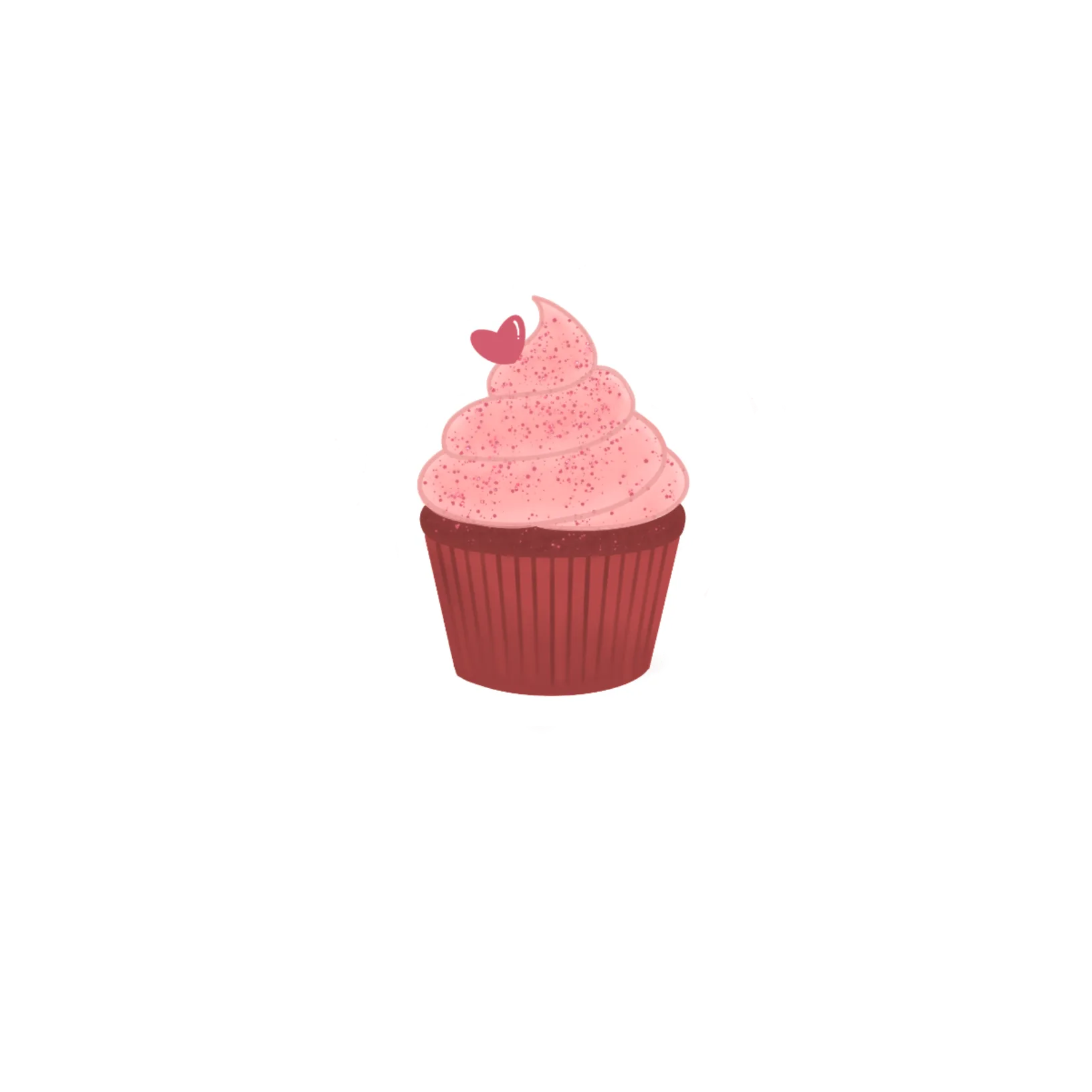 Zoete cupcake sticker