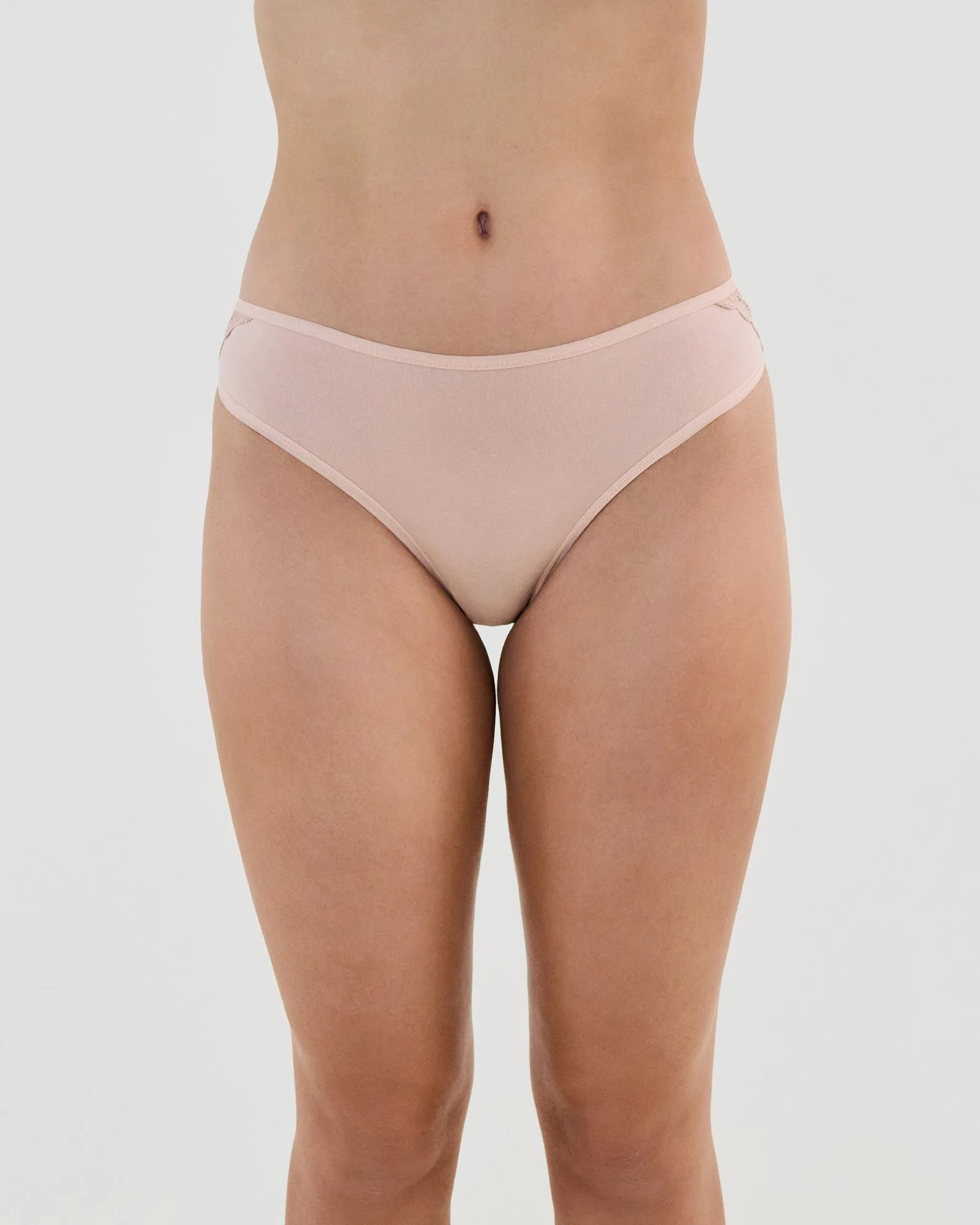 Bikini de algodón y encaje