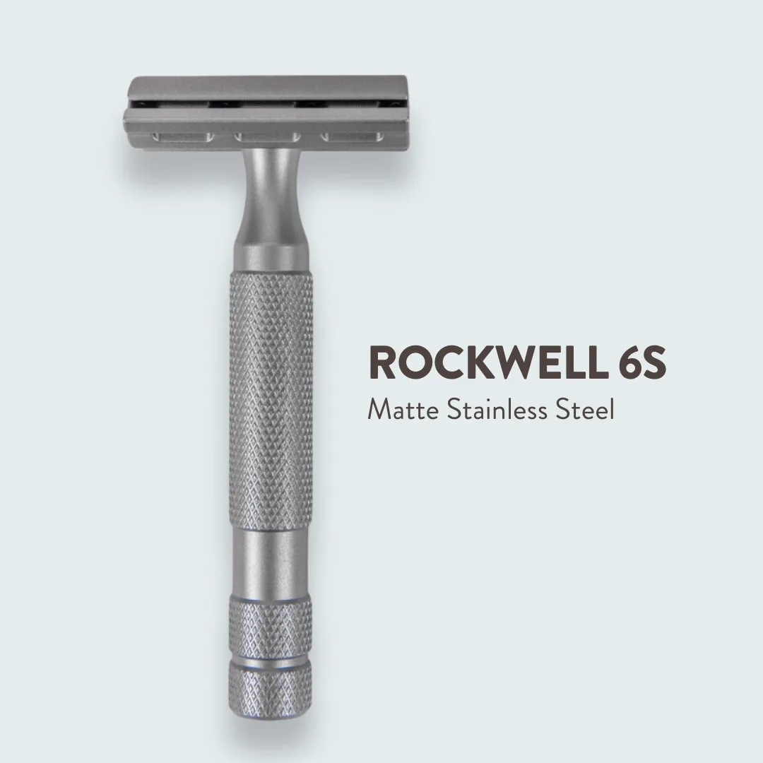 Rockwell 6S matný nastavitelný holicí strojek z nerezové oceli