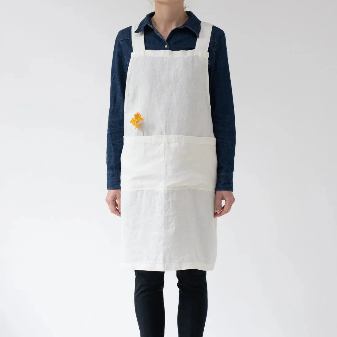 Off-White Linen Chef Apron: The Perfect Balance of Professional and Casual