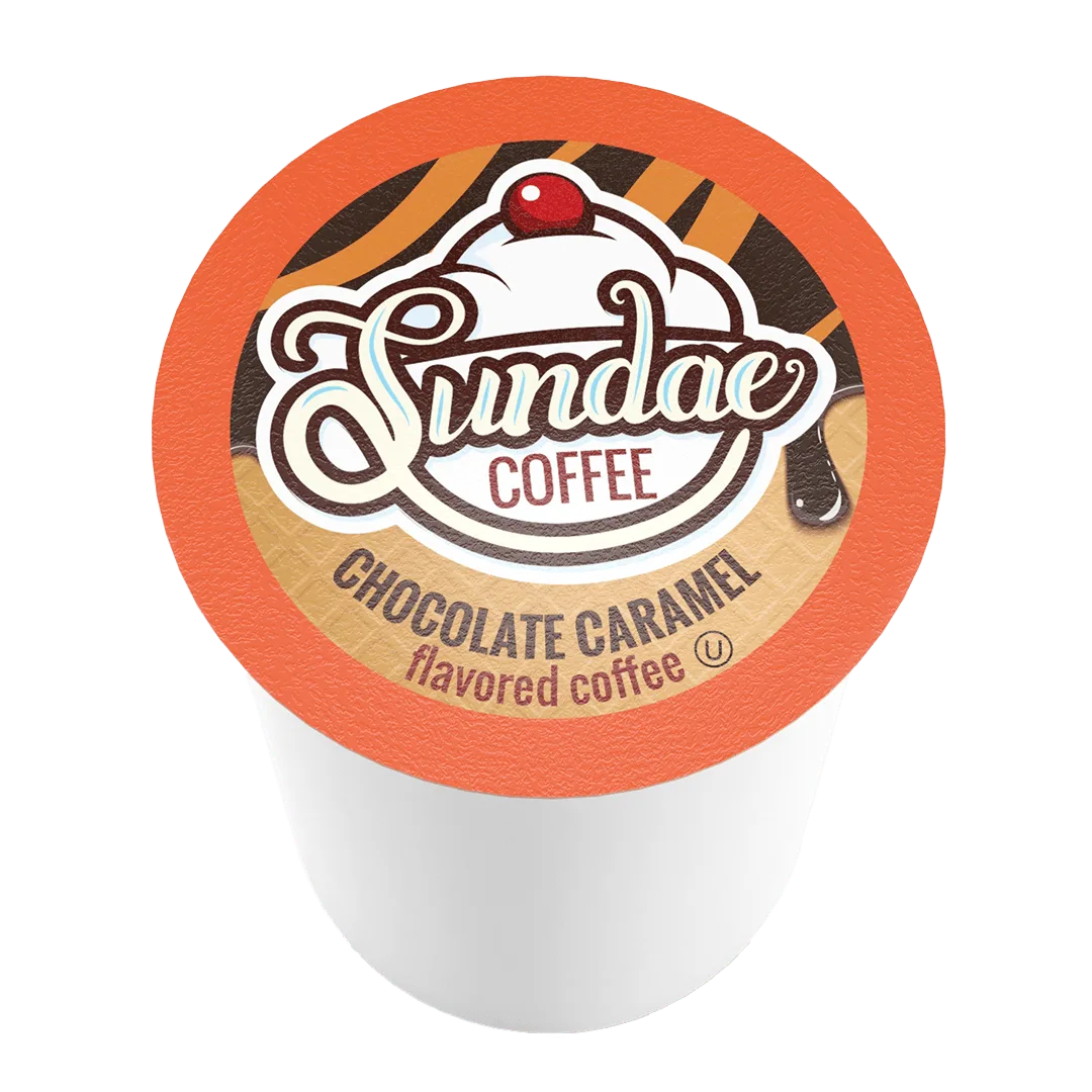 Cápsulas de café Sundae de helado de chocolate y caramelo