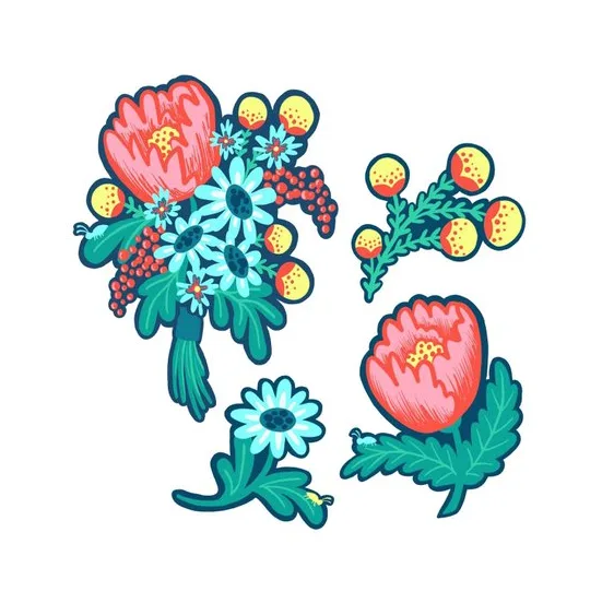 Bouquet Sticker Pack of 4
