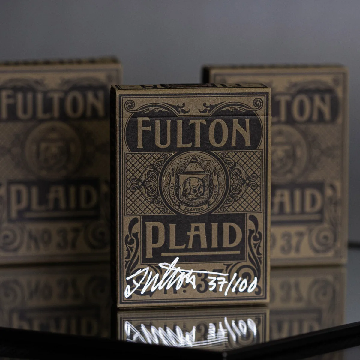 SIGNED ARTIST PROOF FULTON PLAID PLAYING CARDS BOURBON TUCK EDITION