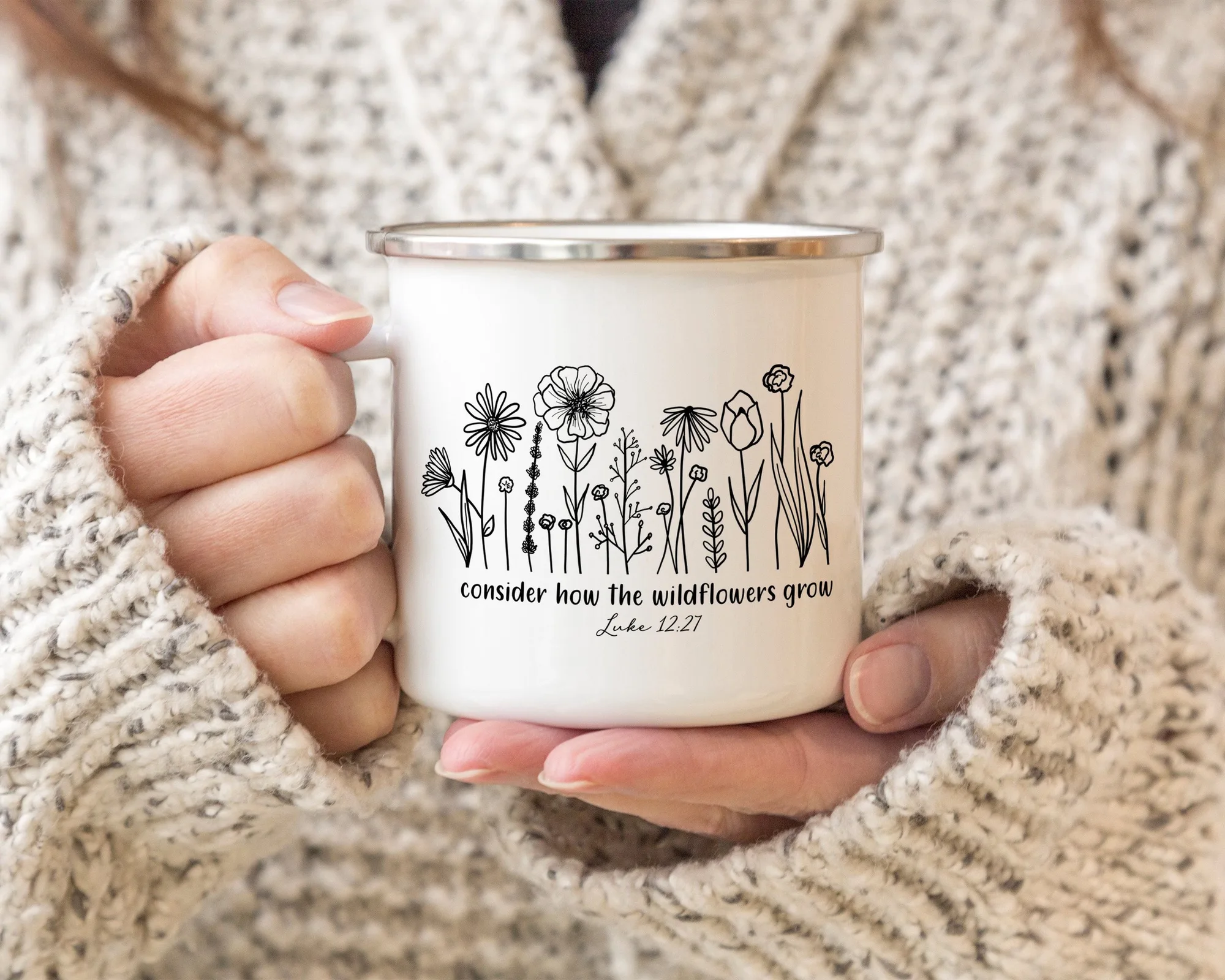 Mug Camping Considérez Comment Poussent les Fleurs Sauvages