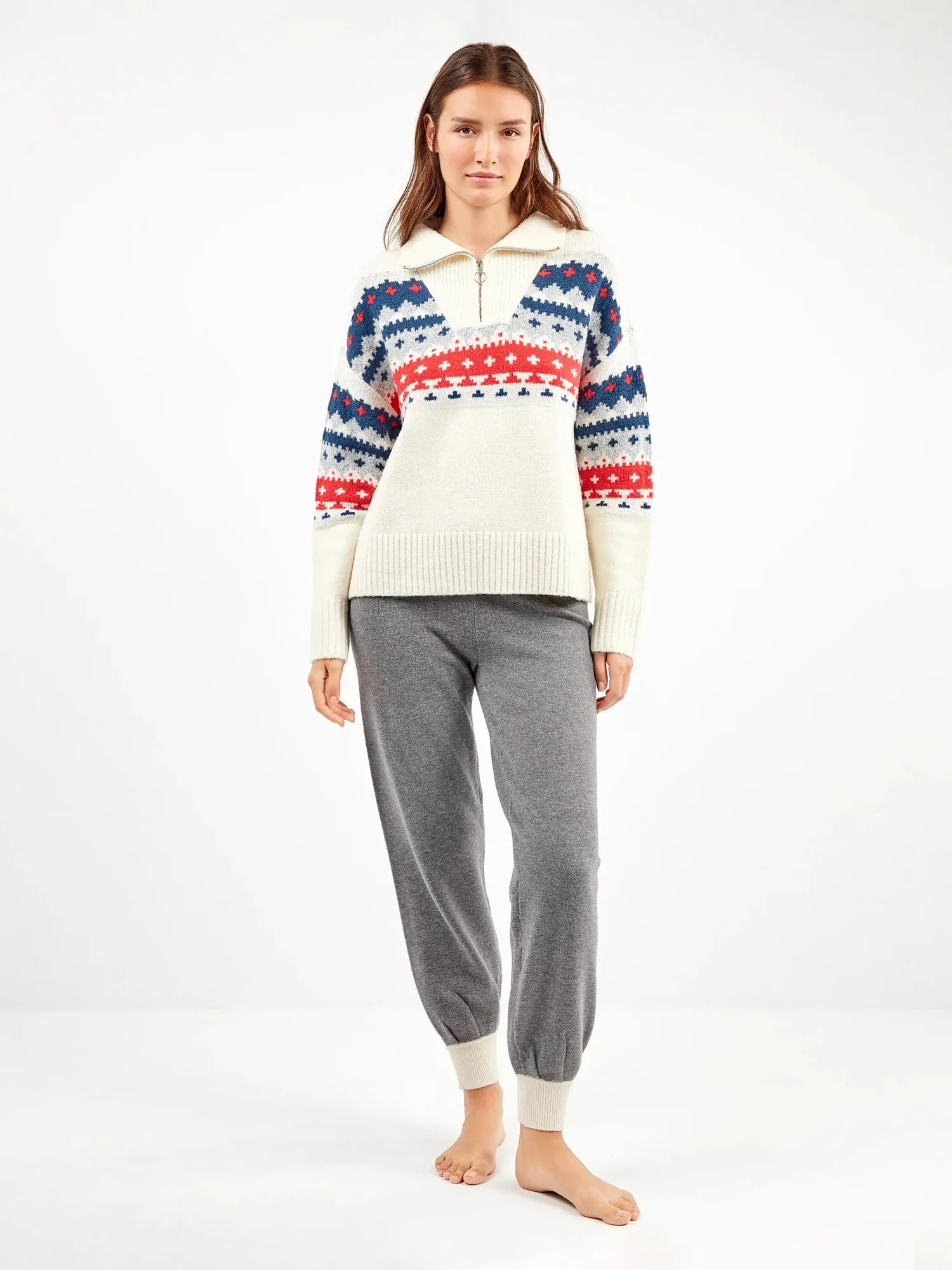 Jersey jacquard invernal con cremallera: guía de compra