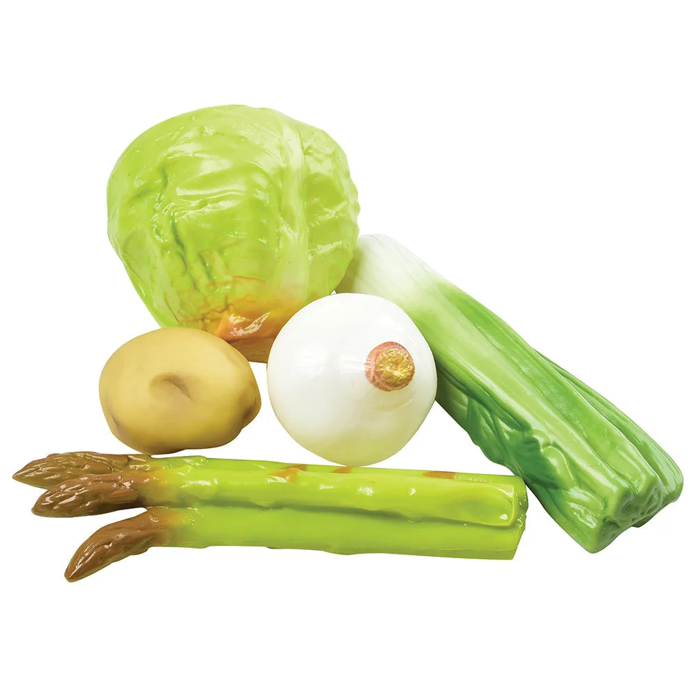 Realistic Play Vegetables Set | 5-Piece Life-Size Pretend Food