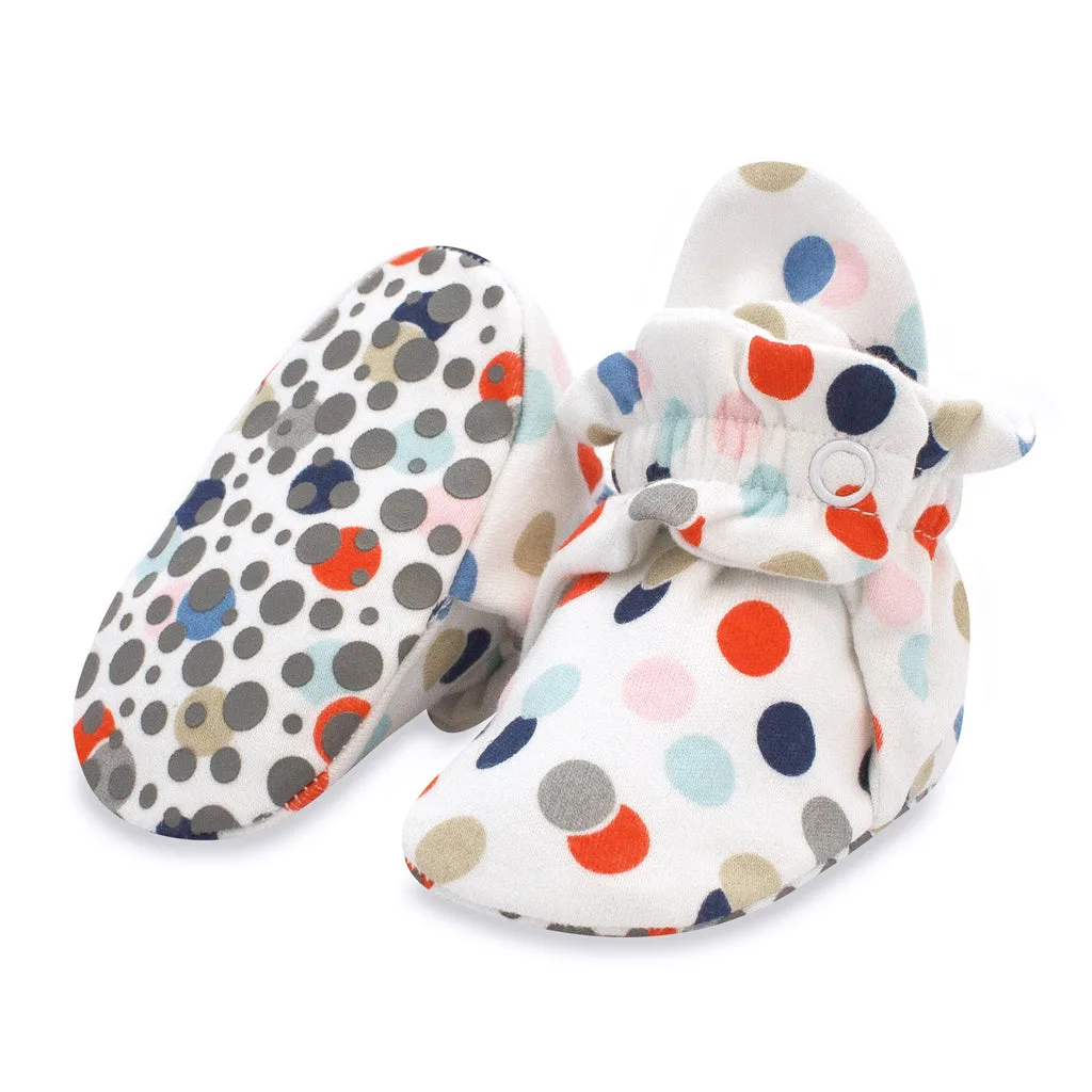 Circus Dots Organic Cotton Gripper Baby Bootie