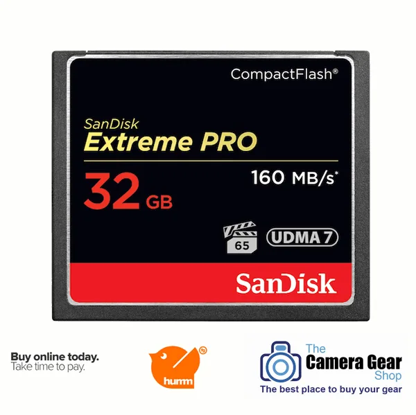 Carte Compact Flash SanDisk Extreme PRO 32 Go – 160 Mo/s