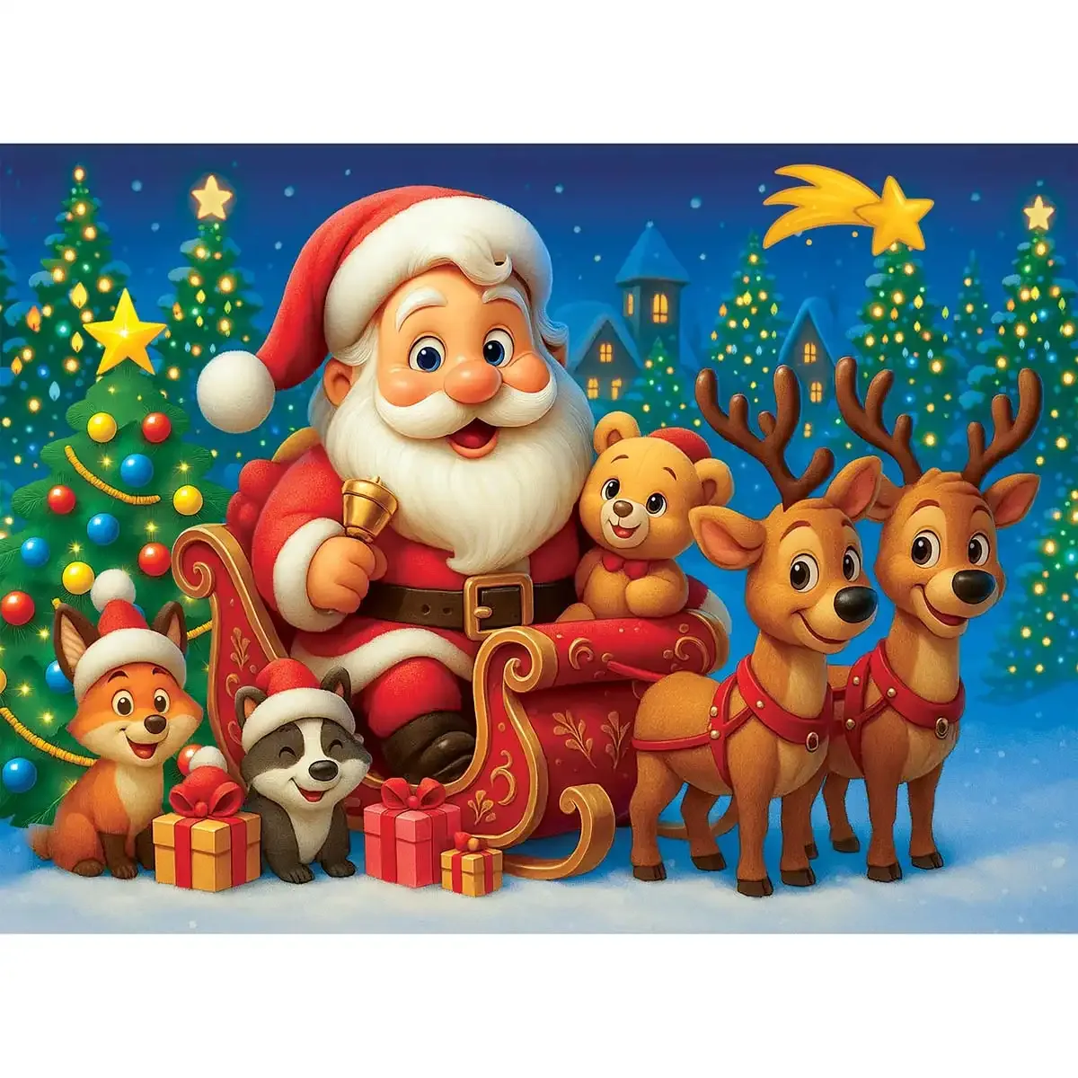 Wooden Puzzle 40 Santa Claus