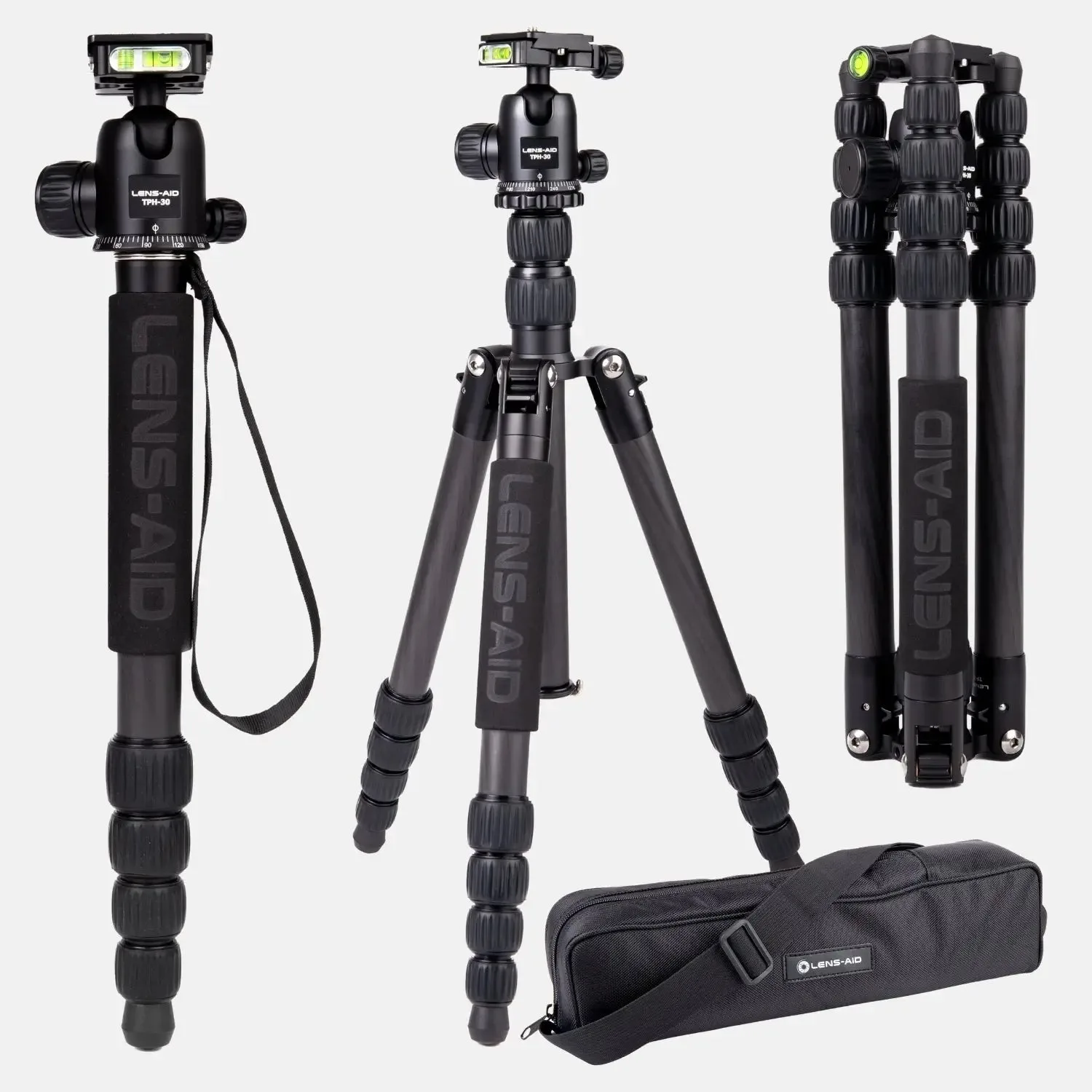 Carbon Travel Tripod: Lightweight 4-in-1 with Ball Head