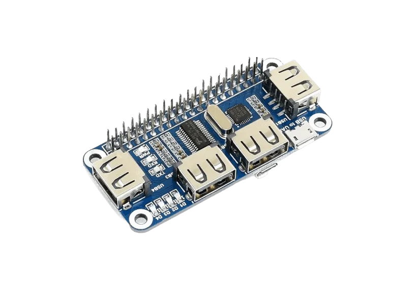 غطاء USB بأربعة منافذ لـ Raspberry Pi Zero/2/3/4 مع محول UART
