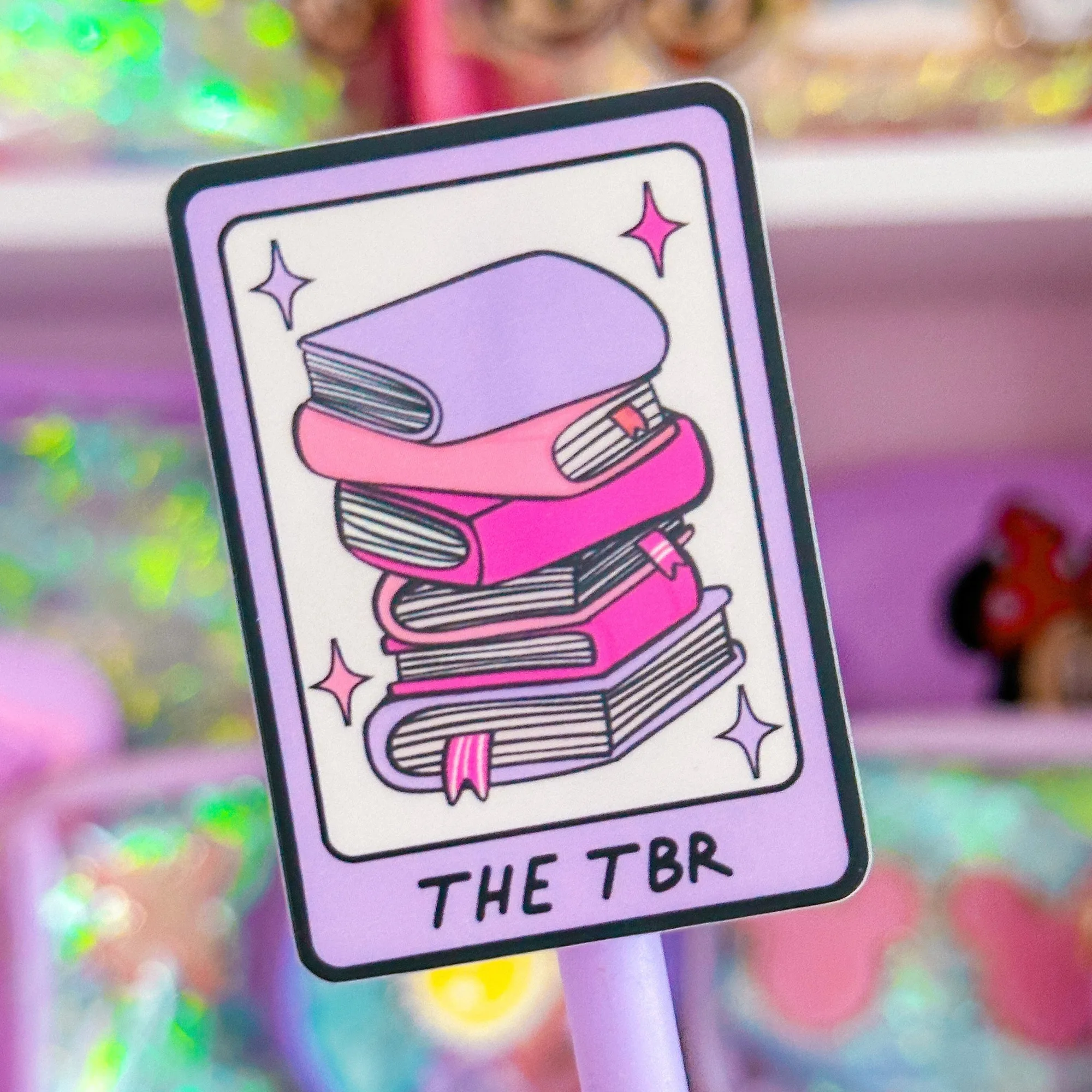 Waterproof Sticker - BOOKISH Tarot Card TBR