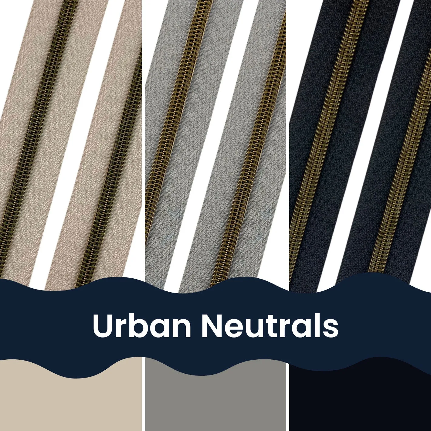 Urban Neutrals - Zipper Tape Bundle