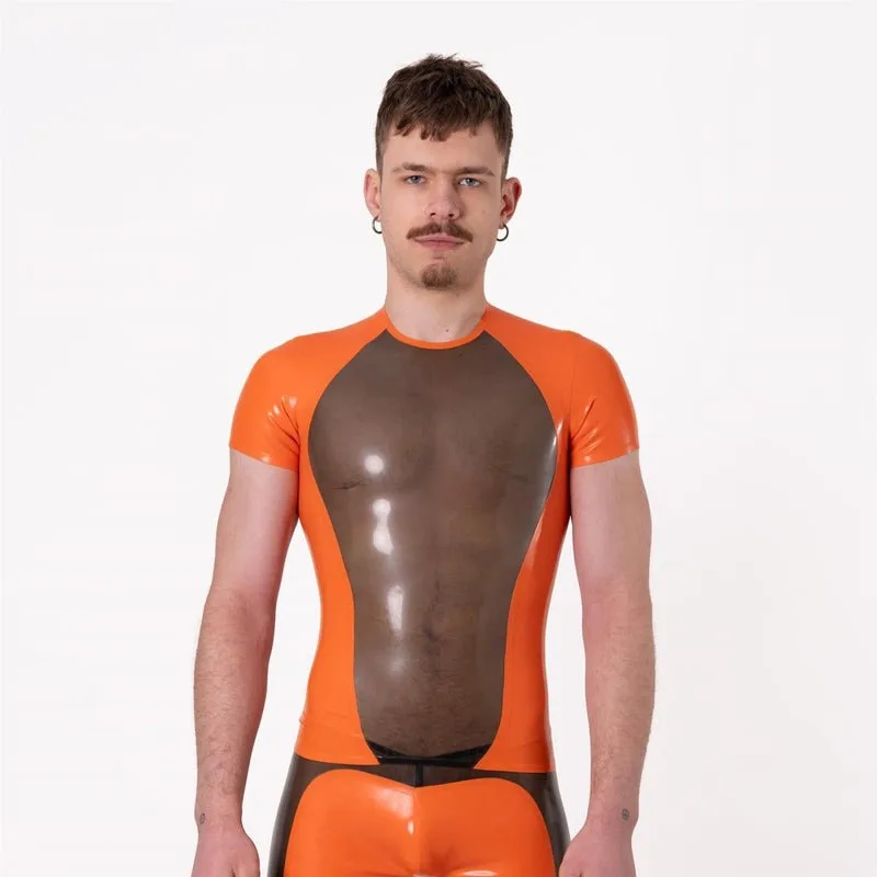 PEAK Rubber T-Shirt, Semi Trans Smokey Black / Orange