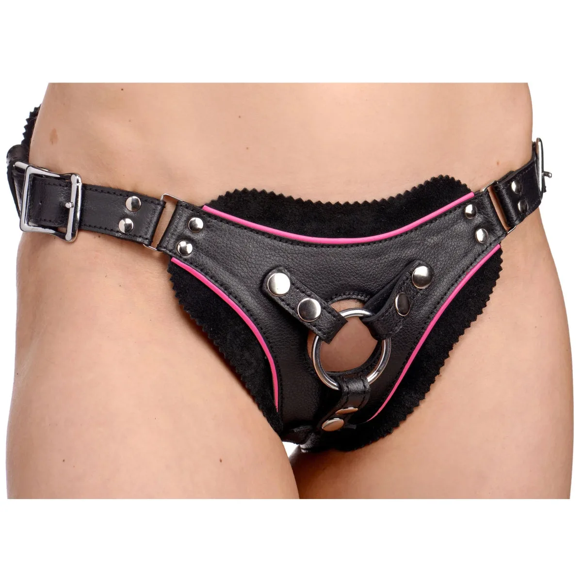 Strap U Flamingo Low Rise Strap-On Harness Black Pink
