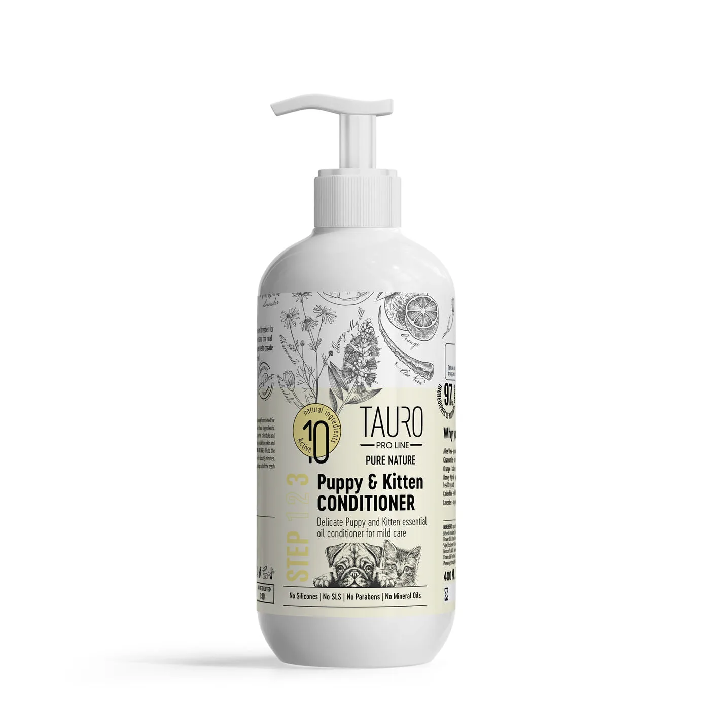 Tauro Pro Line Pure Nature Delicate Puppy & Kitten, gentle coat conditionier for puppies and kittens