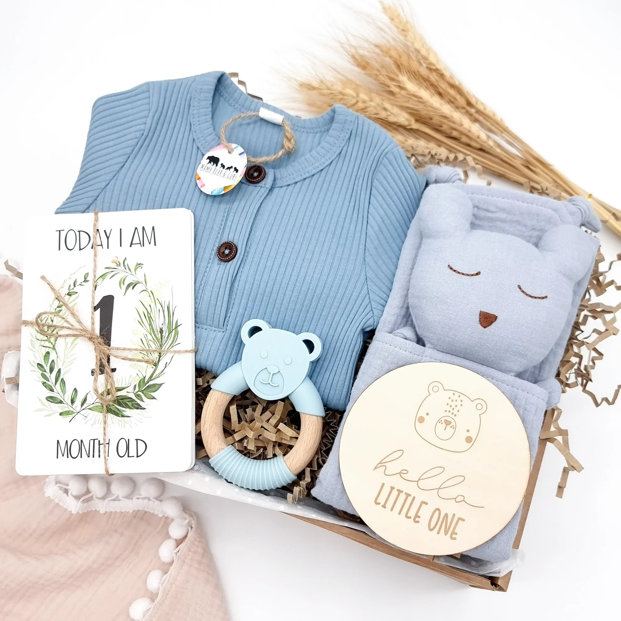 How to Style Baby Boy Gift Bundle Blue for a Newborn